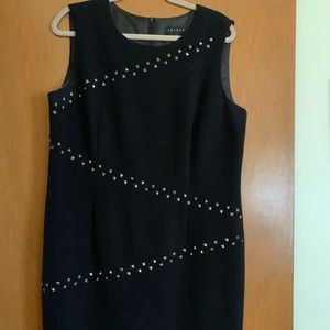 Tribal black riveted dress